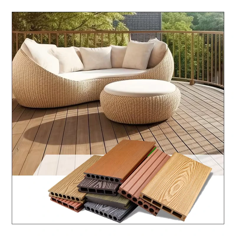 Anti UV Weather Resistance Outdoor Wood Plastic Composite Flooring WPC Decking