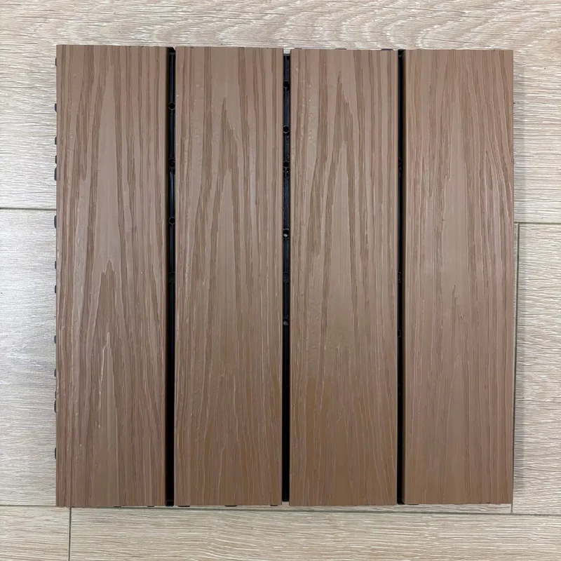 Anti slip Floor Tile with square Shape & Embossed Layer used for Outdoor Decorative Interlocking Flooring