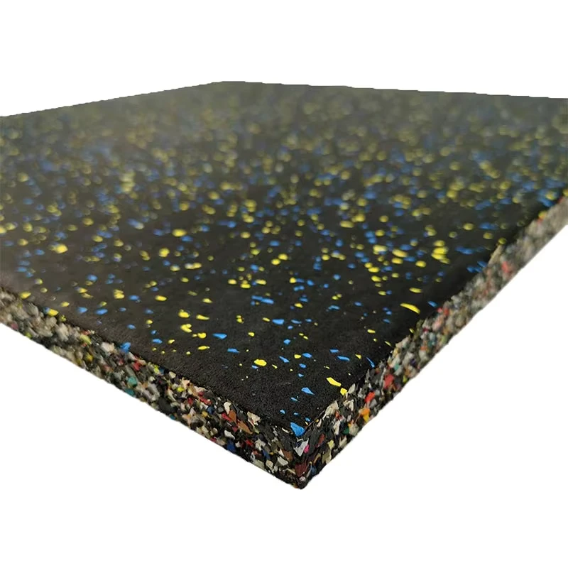 Anti-slip Indoor Composite Rubber Floor Tiles for Gym Rubber Flooring