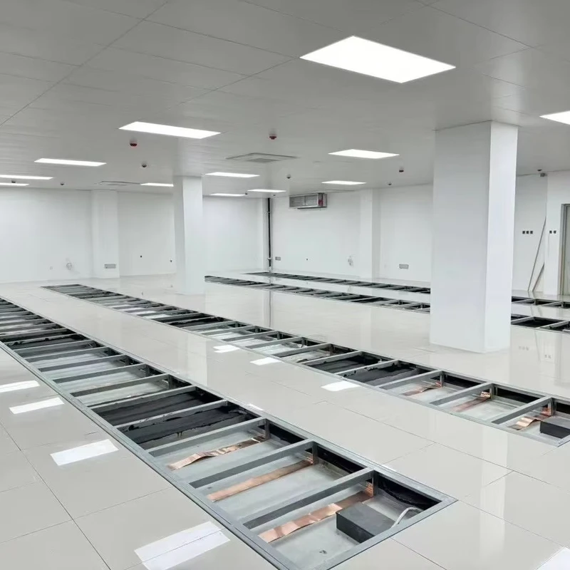 Anti static HPL Covered Raised Floor Panels High Strength Data Center Server Room Access Floor