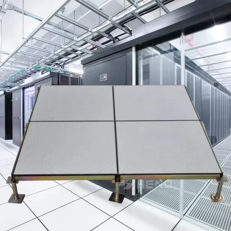 Anti static Hpl Covering Raised Flooring Panels High Strength Data Center Server Room Access Floor
