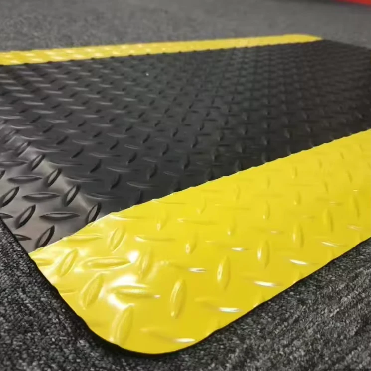 Anti-static Rubber Mat Anti-fatigue Floor Mat Black and Yellow Color ESD Industrial Antifatigue Mat