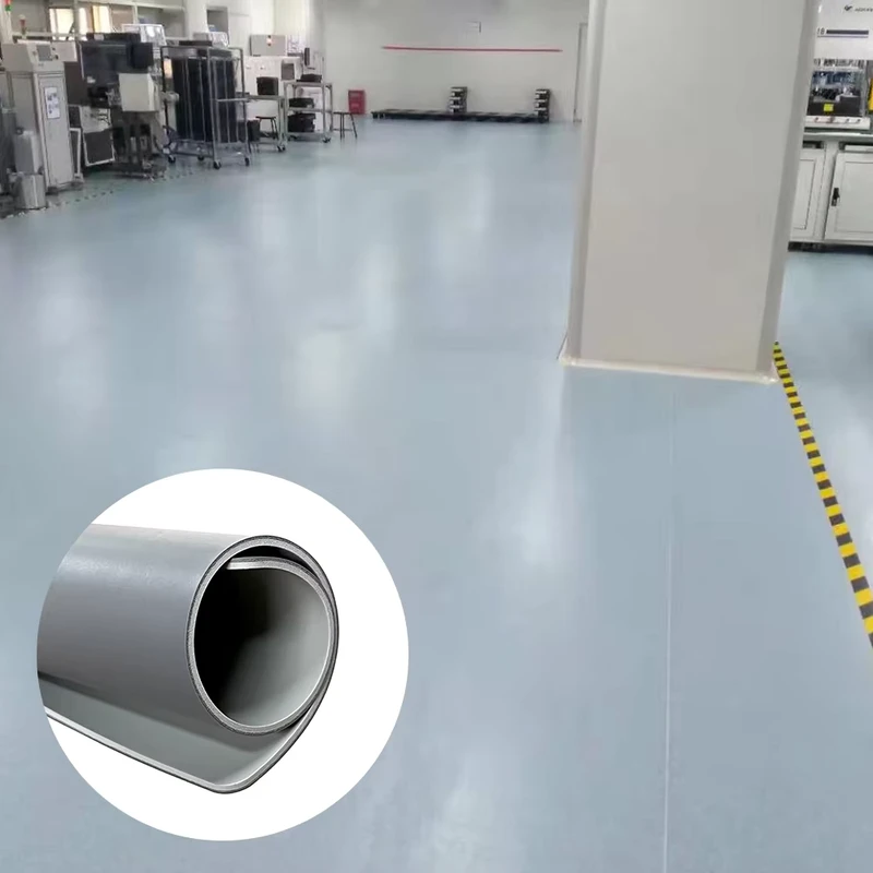 Antistatic Conductive Flooring Mat Homogeneous Hospital PVC Vinyl Roll Homogeneous Flooring