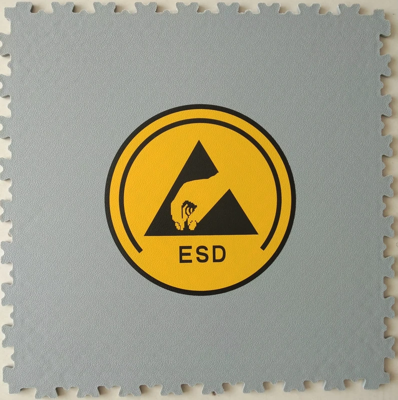 Antistatic Plastic Floor Interlocking Esd Pvc Floor Tiles conductive Flooring Workshop
