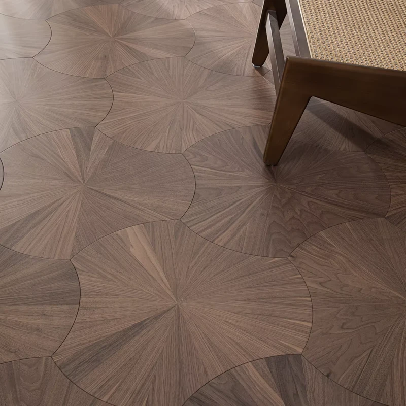 Art Parquet Italy Design Lotus Engineered Walnut Wood Flooring Brushed Engineered Wood Flooring