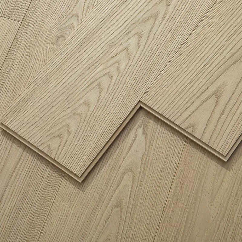 Ash Multi layer Engineered Flooring Straight Plywood 3.0 Veneer Lightly Brushed Living Room Outdoor Villa Bathroom Modern Design