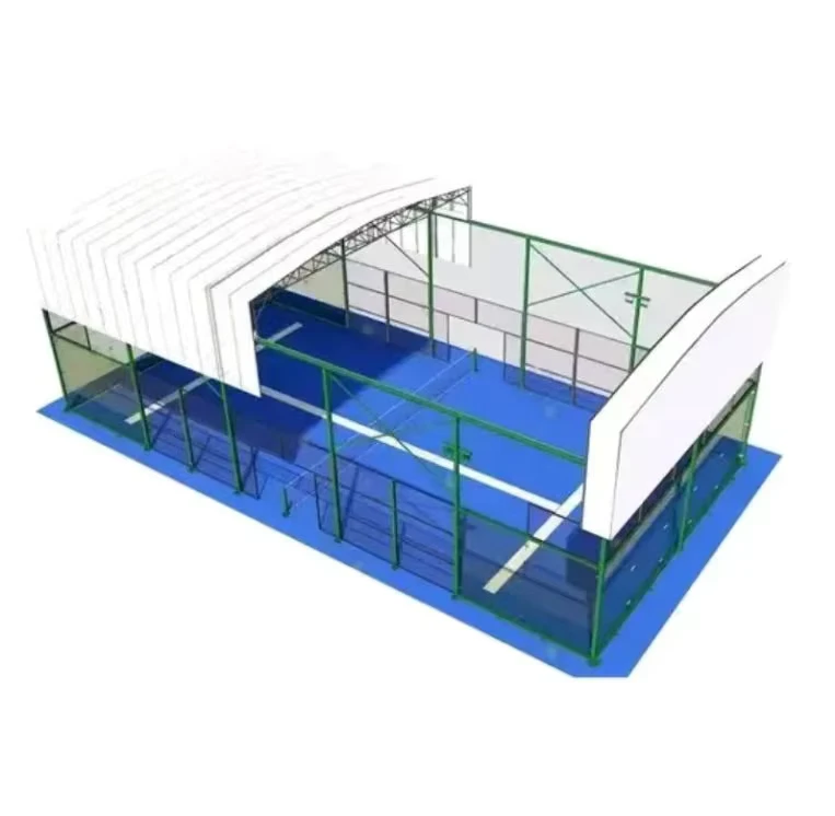 Auto Open Electric Panel Court Roof steel frame wind resistance Roof Padel Court Motorized Retractable Roof Padel Court Canopy