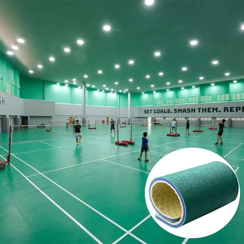 Badminton Court Floor Mat Vinyl Sport Flooring Roll Anti-skid Wear-resistant Sports Field Table Tennis Court PVC Sports
