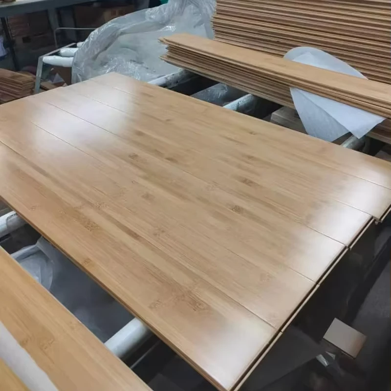 Bamboo Flooring for Indoor Floor Tiger Surface Natural Bamboo Grain Click Look Hardwood Flooring