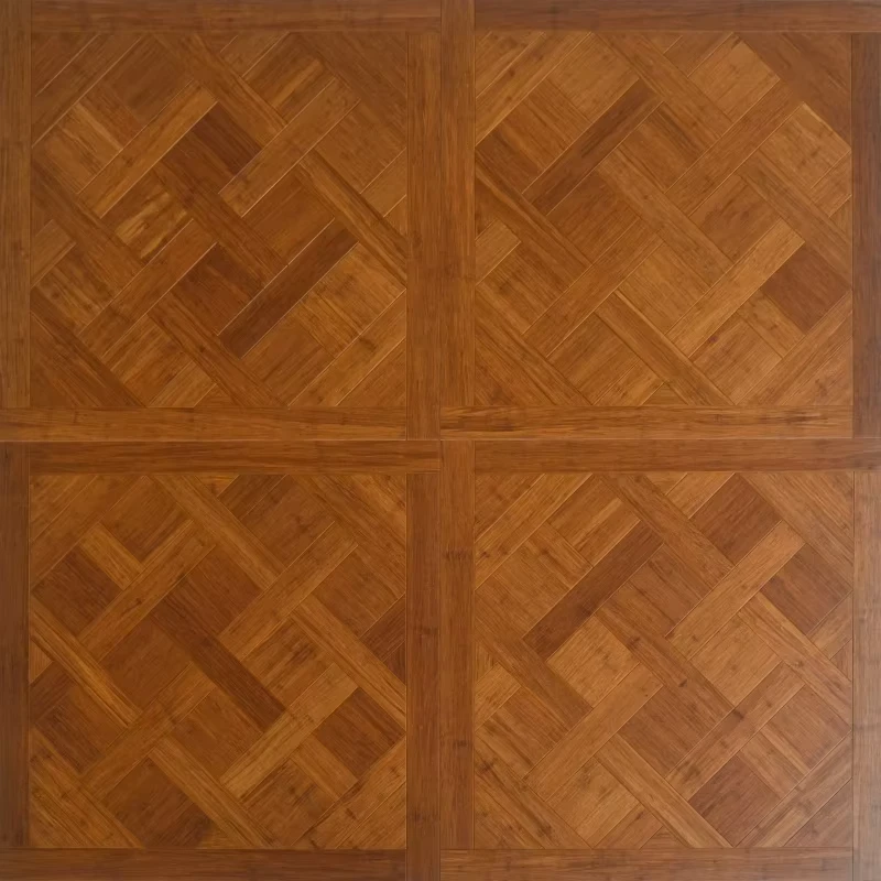 Bambu Parquet Engineered Flooring Modern Design Strand Woven Carbonized Bamboo for Indoor Antique Style with Brushed Technics
