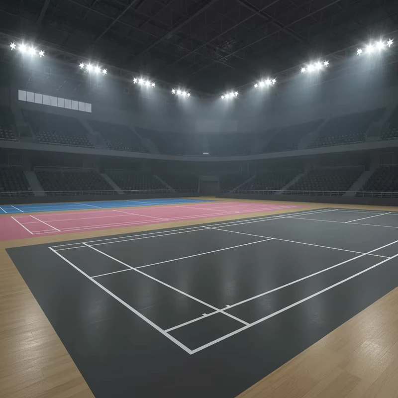 Basketball Court PVC Sports Flooring Interlocking Tiles Indoor Gym Floor Anti slip Shock Absorbing Professional Grade Customized