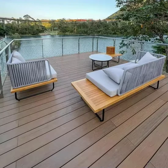 Best Quality Outdoor WPC Deckingfor Garden Outdoor Weatherproof PVC WPC Wood Plastic Composite Decking Vinyl Wooden Flooring