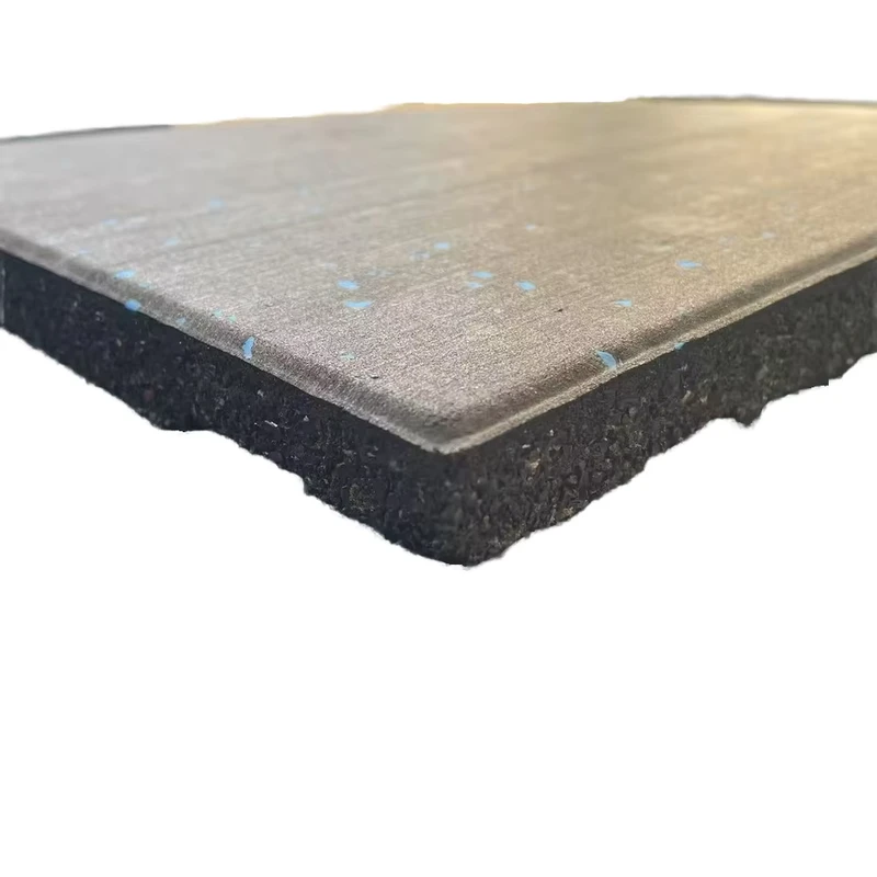 Black Elastic EPDM Rubber Floor Mats Anti Slip Protective Sports Flooring for Indoor Gym Playground Use