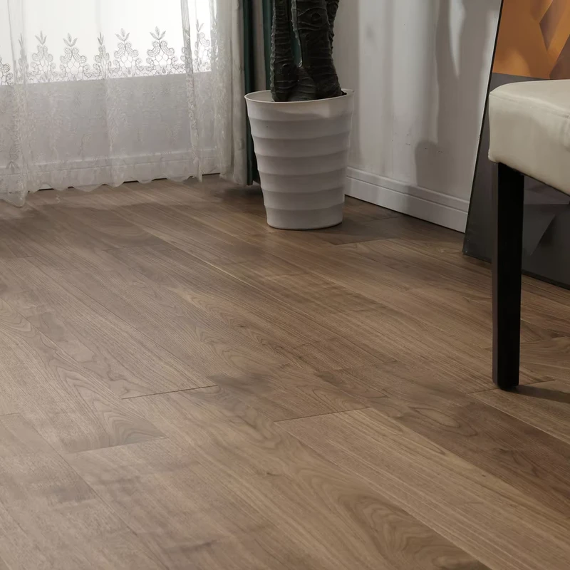 Black Walnut Engineered Flooring 1.2m Russian Birch Core Click Lock Eco Friendly Heating Compatible Living Room Villa
