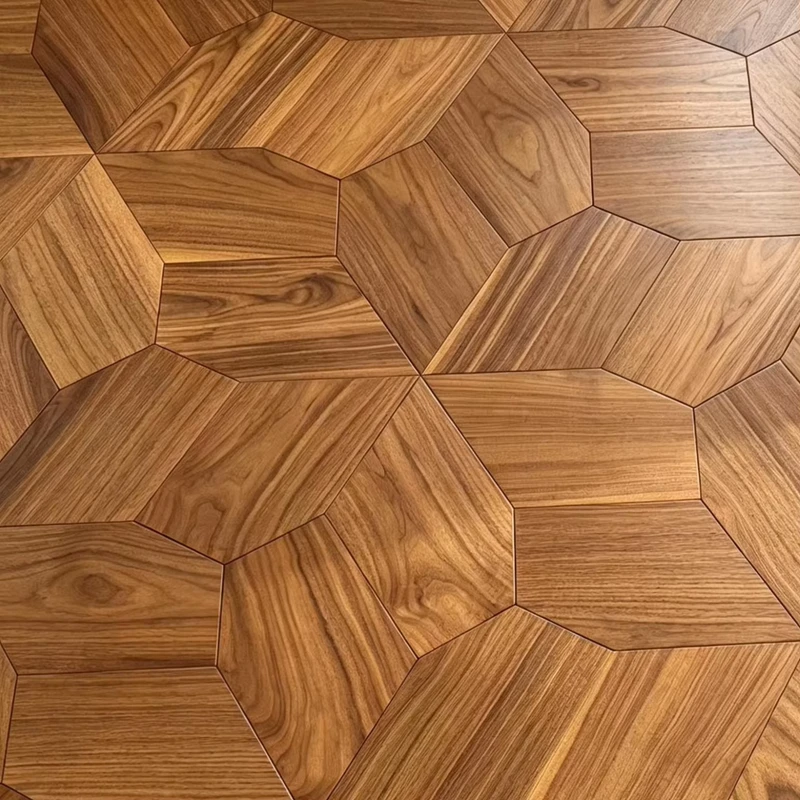 Black Walnut Engineered Wood Flooring Modern Design Water Resistant Multi Layered for Kitchen Villa Home