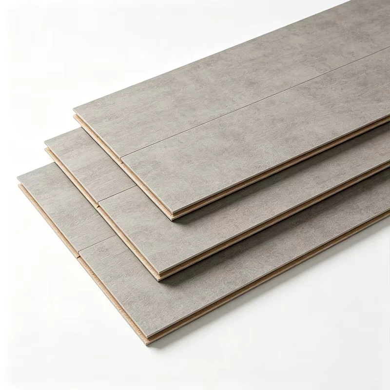 Building Materials Grey Engineered Wood Flooring 6mm 8mm Vinyl Stone Pattern Hard Composite Flooring