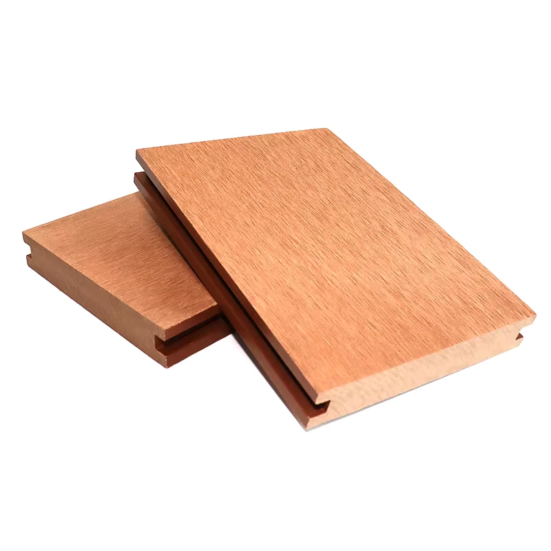 China Manufacturer High Quality Brushed WPC Square Decking Flooring Anti Slip Waterproof European Design Outdoor Interlocking