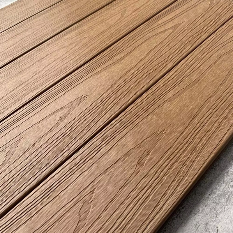 China Manufacturer Plastic PVC PE Wood Composited WPC Engineering Outdoor Decking Floorings WPC Deck