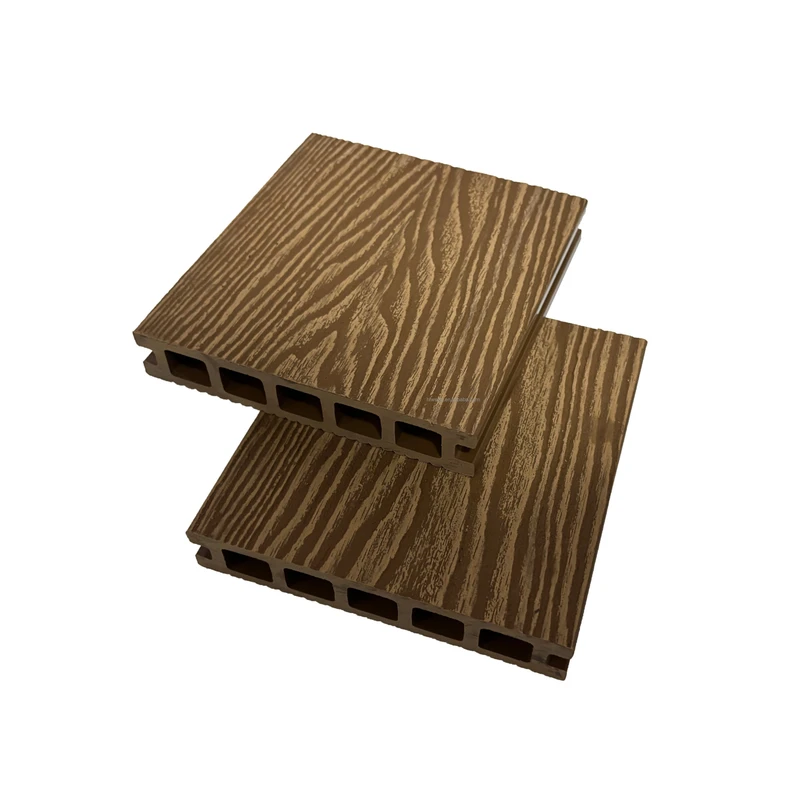 China New Technology 3D Embossing Hollow Wpc Decking Composite Wood Board