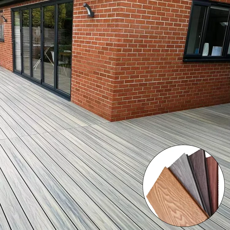 Classic Drive Way White 30×60 Wpc Decking Board Wood Texture Hollow Wpc Decking Flooring for Outdoor