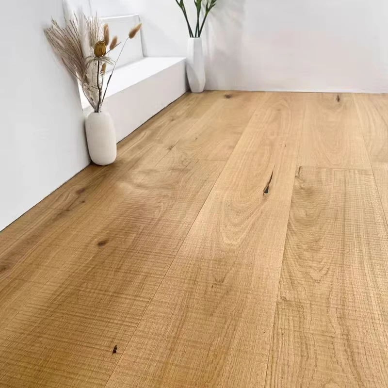 Click Indoor Oak Timber Antique Handscraped Modern Multi Layer Engineered Wood Flooring Living Room Kitchen Villa