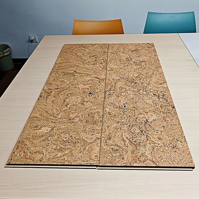 Click Lock Cork Flooring Natural Cork Floor Tiles Waterproof Interlocking Planks for Home Office