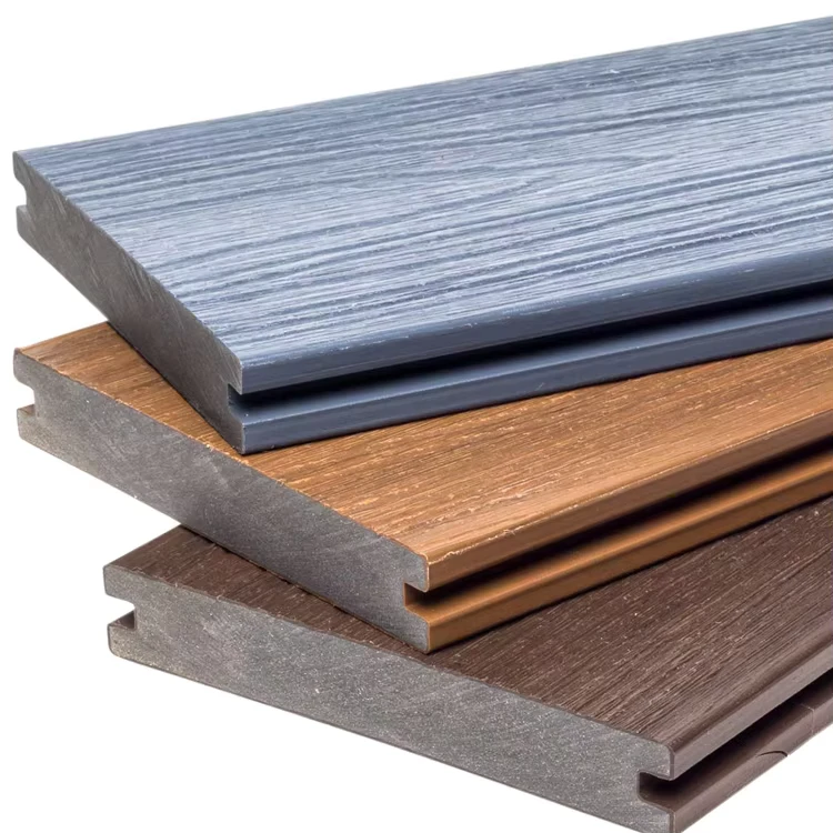 Co extruded WPC Composite Decking Boards for Outdoor Floor Covering Factory