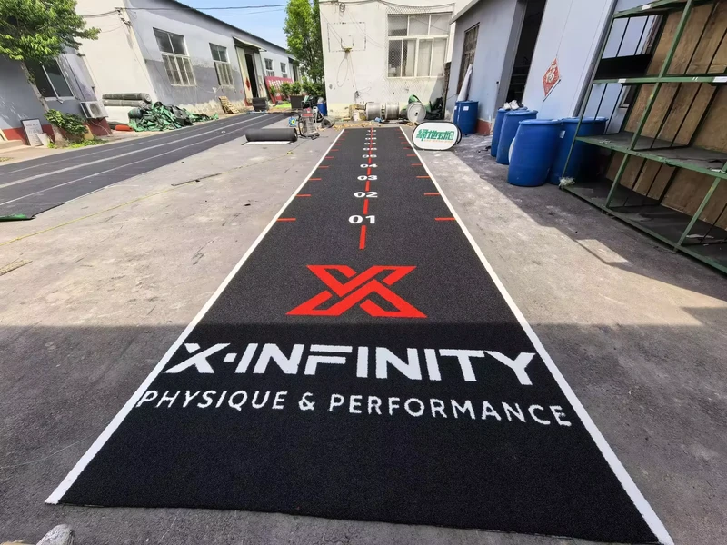 Commercial Artificial Grass Gym Flooring for Sled Push Training Durable Non Slip Fitness Turf Roll Custom Branding
