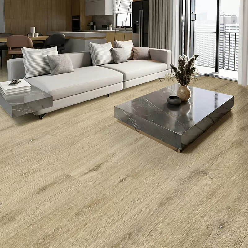 Commercial Construction Click Lock Luxury SPC Vinyl Plank Flooring Waterproof Anti Wear Sound Reducing IXPE Underpad Attached