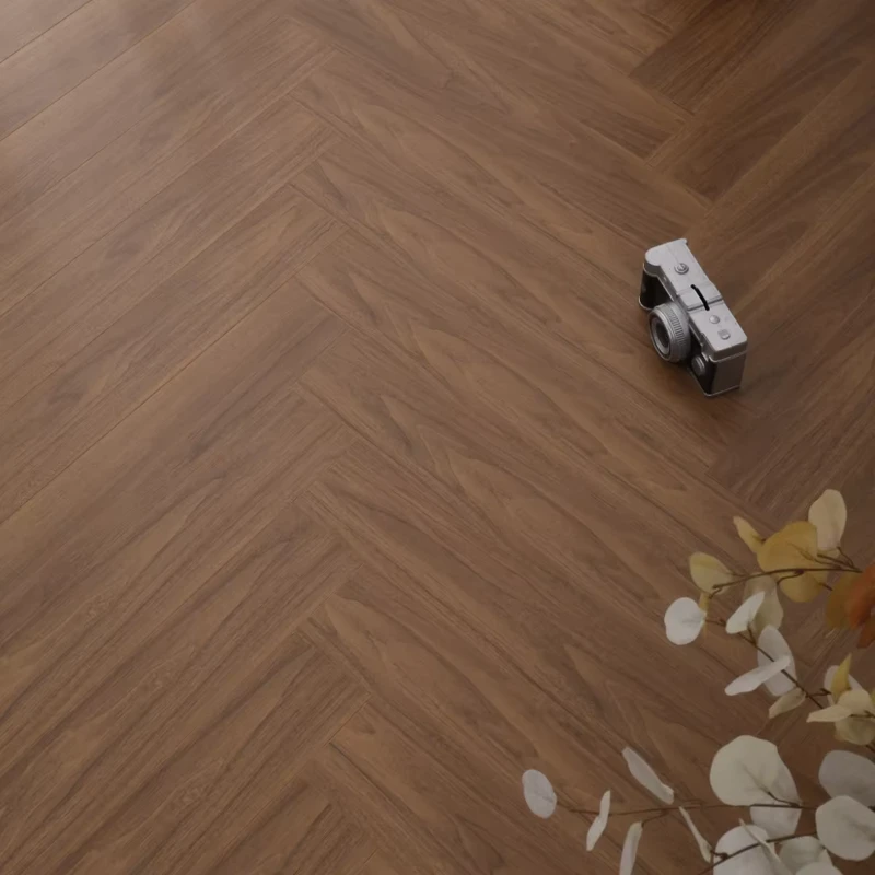 Commercial Engineered Wood Flooring Three Layer Pine Eucalyptus 14mm Thickness Click Lock Installation Minimalist Modern Villa