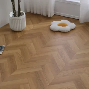 Commercial Space Herringbone Pattern Ash Reinforced Composite Wood Flooring Click Lock Durable Waterproof Underfloor Heating 5