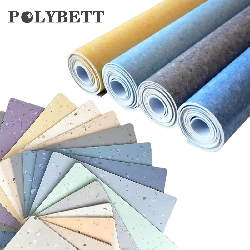 Commercial Water-Resistant PVC Vinyl Flooring Roll Anti-Slip PVC Roll for Office Hospital Hotel School