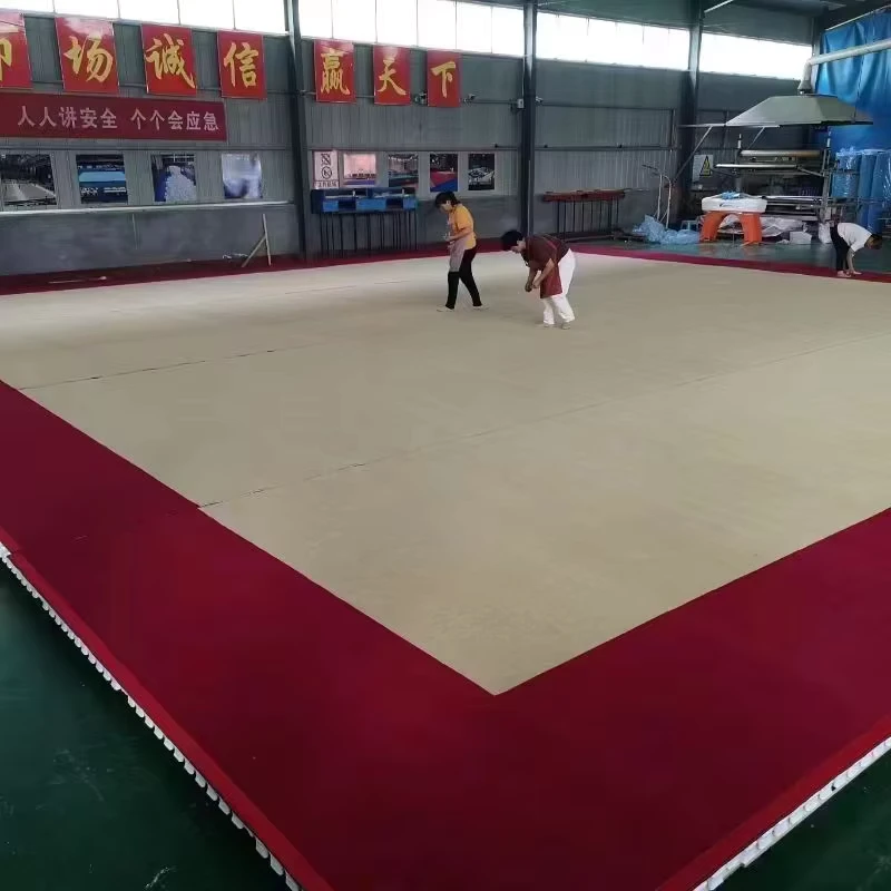 Competition FIG Standard 14m*14m 42ft*54ft 12m X 12m Rhythmic Gymnastics Exercise Floor Carpet With Sprung Floor