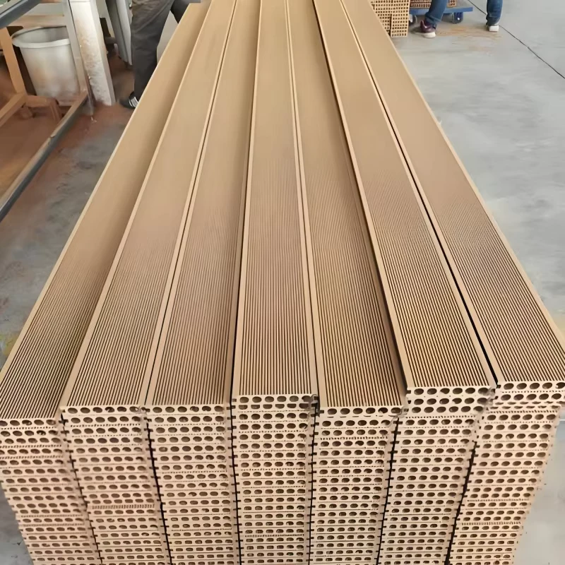 Composite Decking Floor Wood Plastic Flooring Waterproof Outdoor Environmental Recycle Easy to Assemble for Outdoor