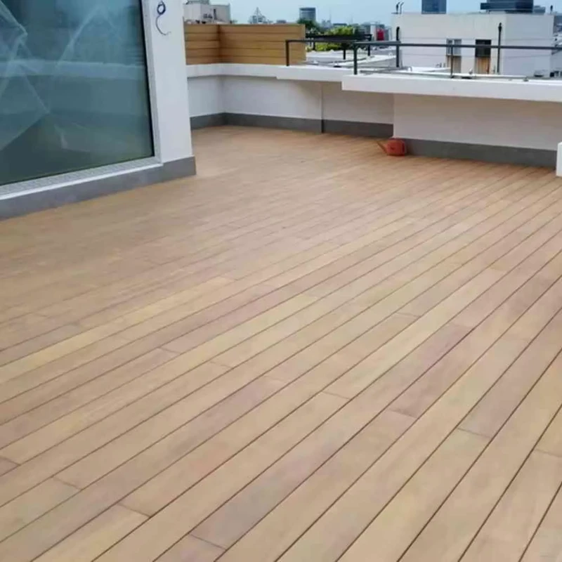 Composite Patio Decking Boards Flooring Outdoor Courtyard Easy Installation Wood Floor Tiles Waterproof Patio Wooden Flooring