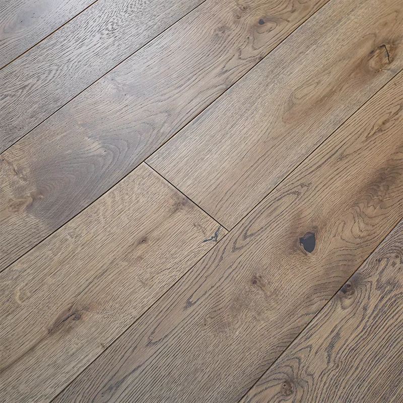Curved Oak Engineered Wood Flooring Brushed Custom Thickness Indoor Smooth Natural Modern Waterproof for Living Room Villa