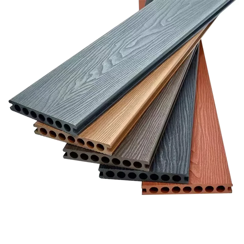 Custom Anti Corrosion Seamless Flooring Solid Wood Grain Plastic Decking for Outdoor Courtyard Terrace Waterproof