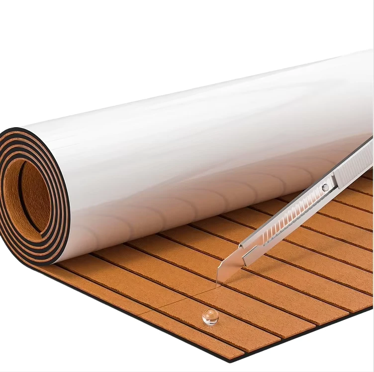 Custom Decking Material EVA Foam Faux Teak Sheet Marine Boat Floor EVA Mat Waterproof Deck Flooring for Outdoor
