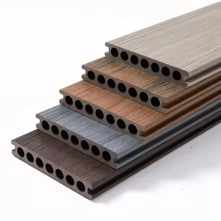 Custom Hollow WPC Co extrusion Decking Floor Outdoor Garden Decking Panels With Accessories