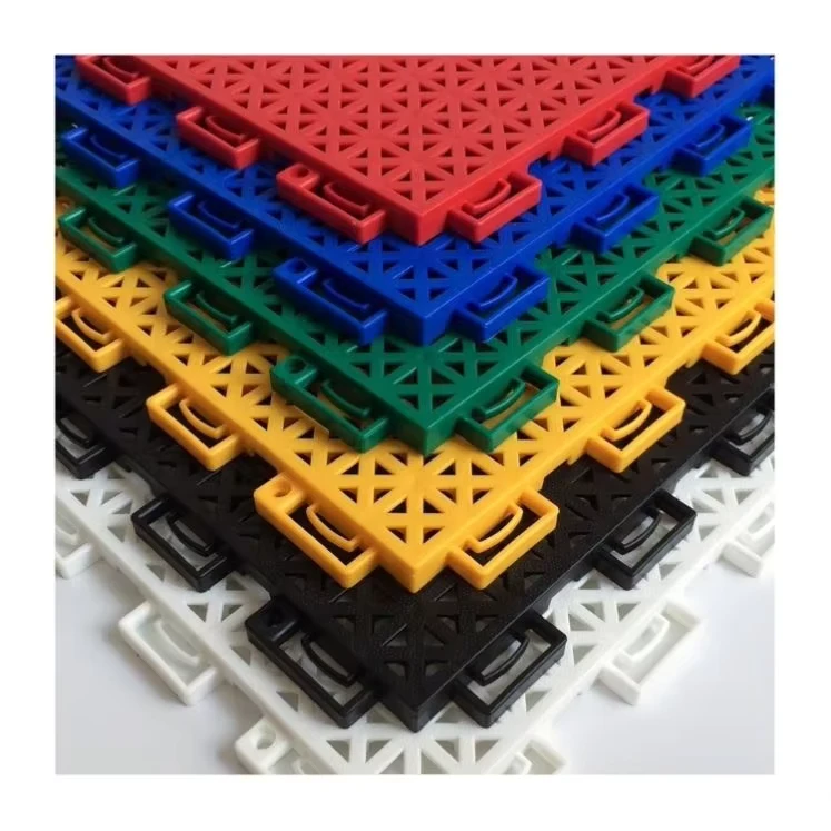Custom Outdoor Basketball Sports Court Tiles 13mm Thick Chinese Design Style Vinyl Flooring Interlock PP Plastic Floor Tiles