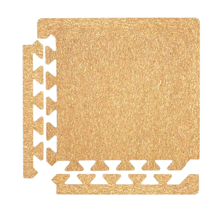 Custom Size High Quality Gym Floor Mat Eco friendly No Odor Interlocking Cork Floor Tiles for Home Gym