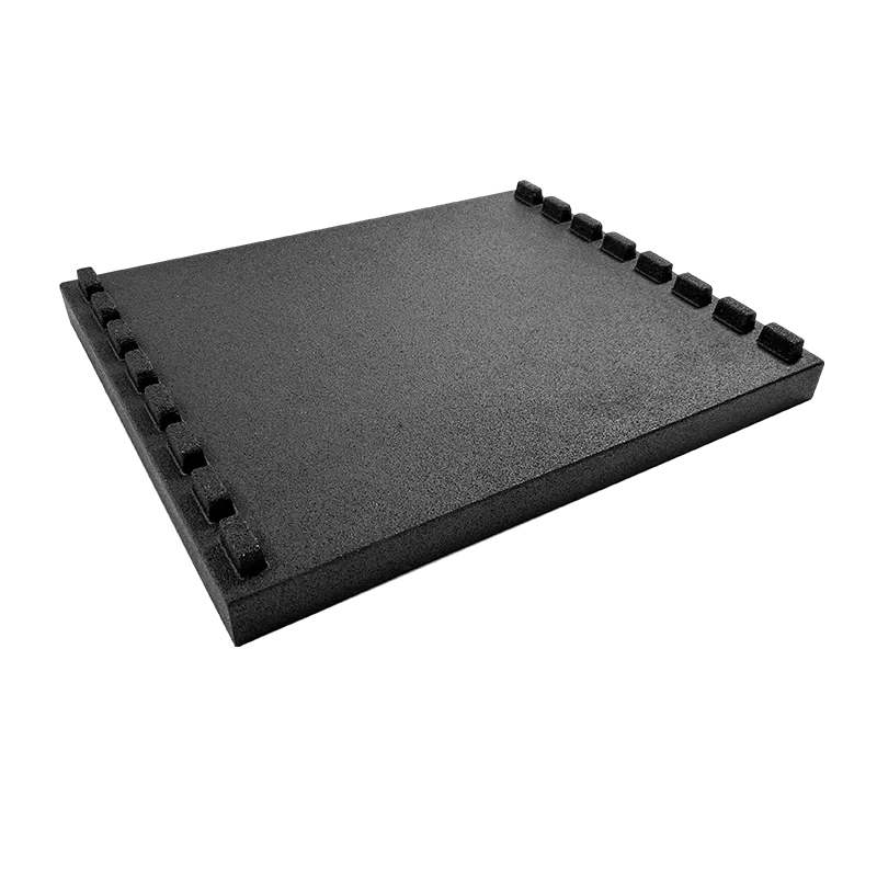 Custom Size Hollow Groove Interlocking Weightlifting Rubber Mat Heavy Duty Recycled Rubber Indoor Gym Floor Tile