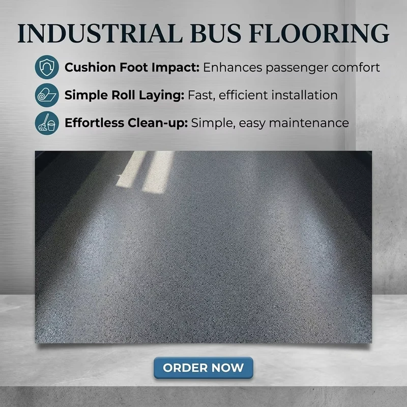 Customizable Commercial Industrial Wear Resistant Anti Slip Waterproof PVC Vinyl Flooring Roll for Bus Subway