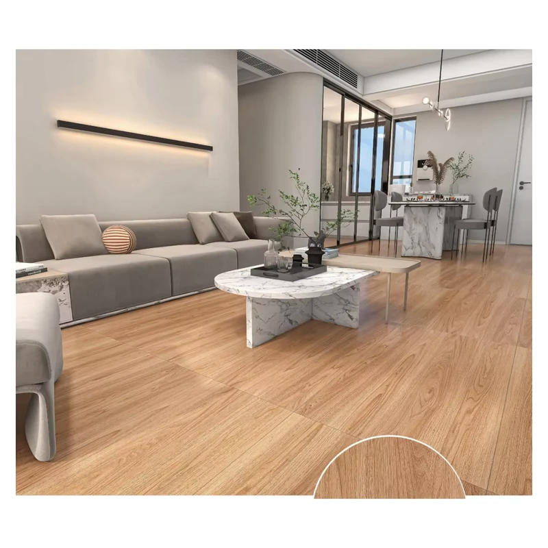 Customized 600x1200mm Chestnut Rustic Wood Grain Matte Surface Floor Tiles for Landscape Dining Living Room Outdoor Use New