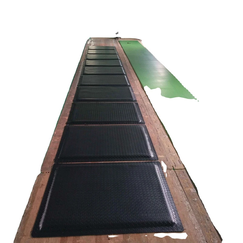 Customized Black Anti slip PVC Surface Anti static ESD Cushion Anti fatigue Floor Mat for Grounding in ESD Areas
