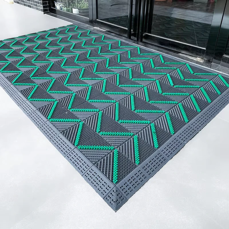 Customized EVA 3 in 1 Modular Floor Mats for Hotels and Shopping Malls Dust Removal Plastic Flooring