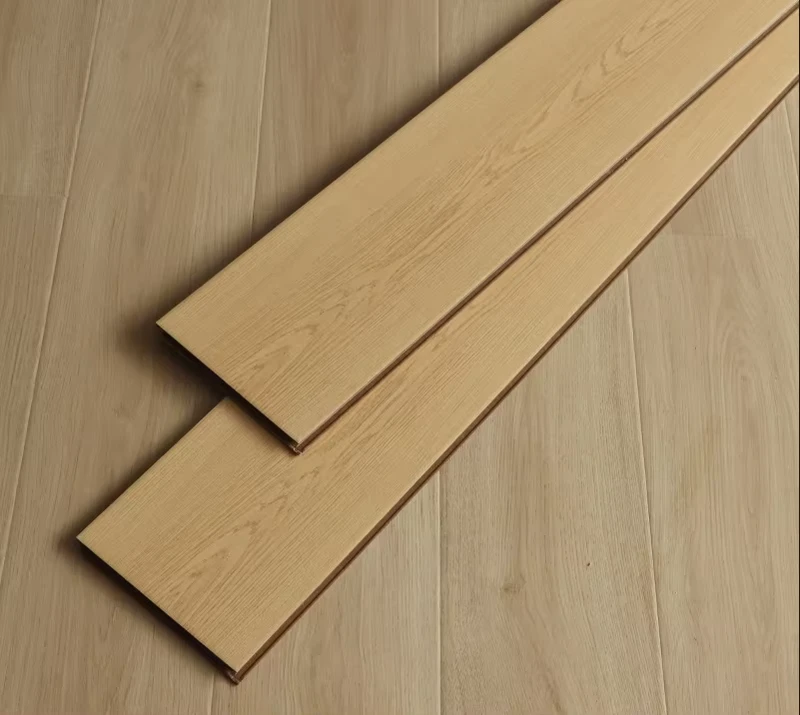 Customized Light Oak Waterproof MDF Laminate Flooring 10 MmAC4 Click Lock High Gloss Modern Design Durable HDF Material Flooring