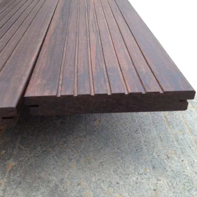 Customized Modern Bamboo Anti Slip Outdoor Garden Terrace Deck Board with Unique Texture Waterproof Decking