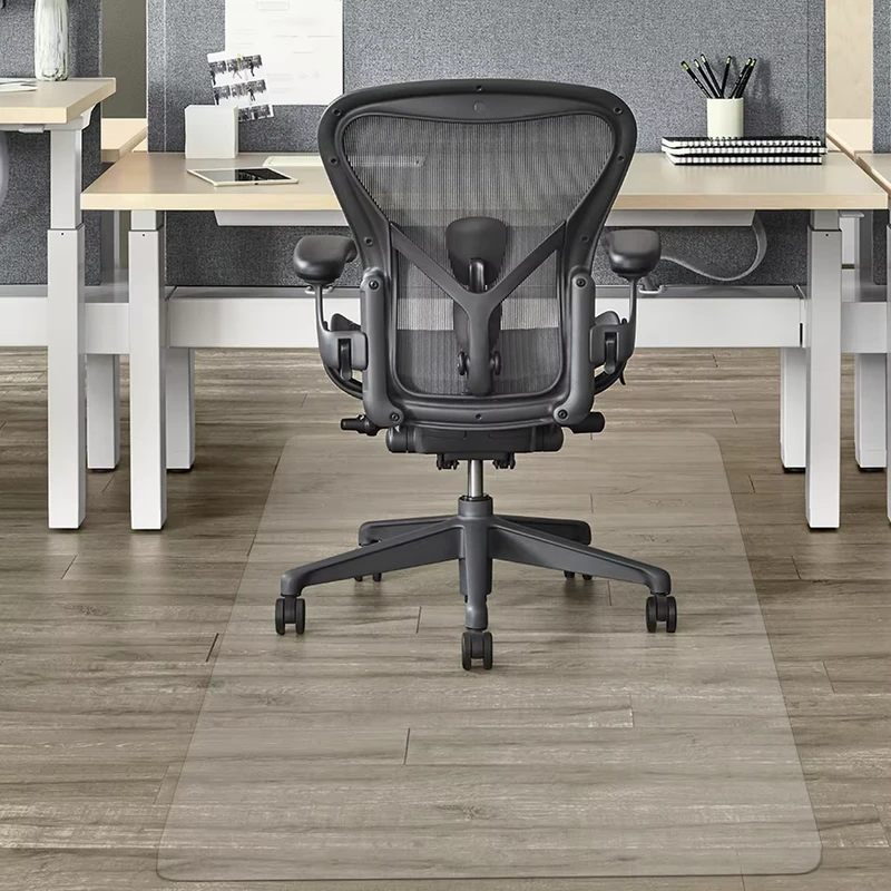 Customized Size PVC Clear Chair Mat for Hard Floors 1.5mm Waterproof Transparent Vinyl Wood Tile Protection Mat for Office Home