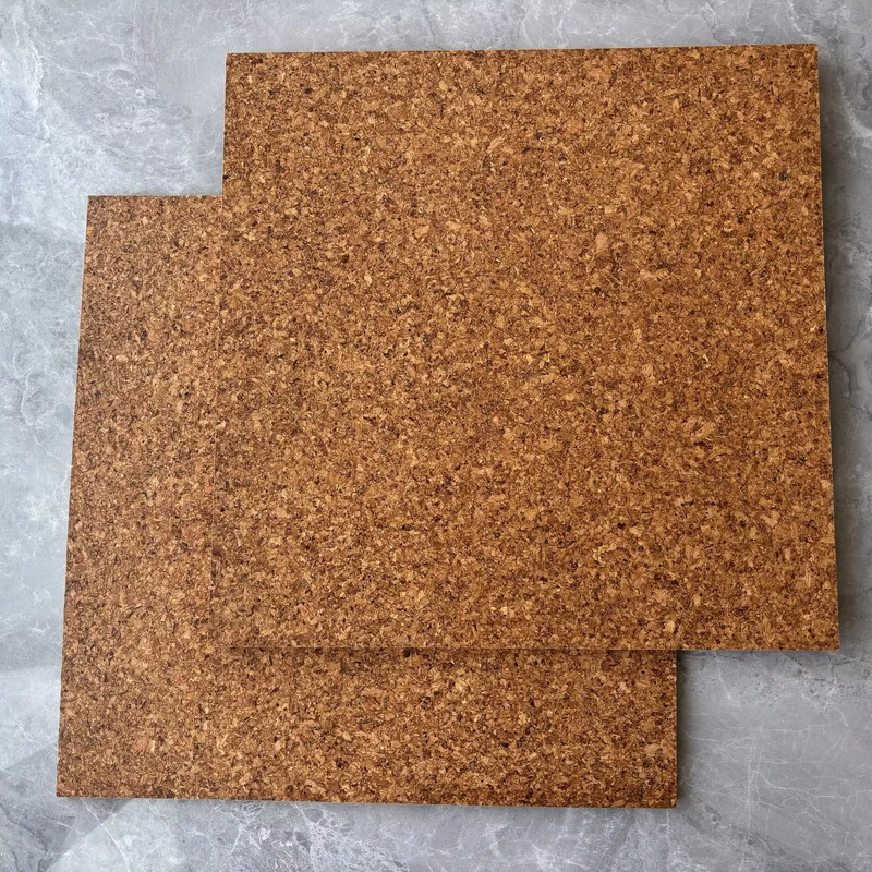 DINGYE 6mm Thick Waterproof Eco Friendly Glue Down Natural Cork Flooring Tiles for Home Office Decor